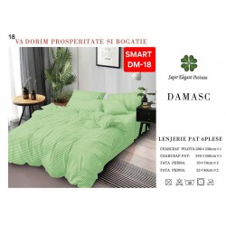 Lenjerie de pat tip hotel din BUMBAC 100% DAMASC , 6 piese 1+1