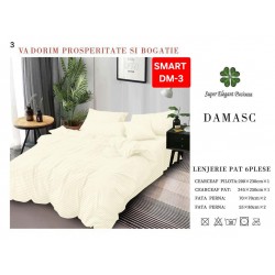 Lenjerie de pat tip hotel din BUMBAC 100% DAMASC , 6 piese 1+1
