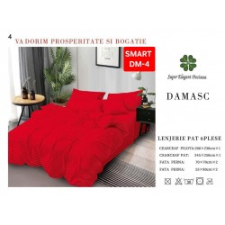 Lenjerie de pat tip hotel din BUMBAC 100% DAMASC , 6 piese 1+1