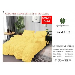 Lenjerie de pat tip hotel din BUMBAC 100% DAMASC , 6 piese 1+1