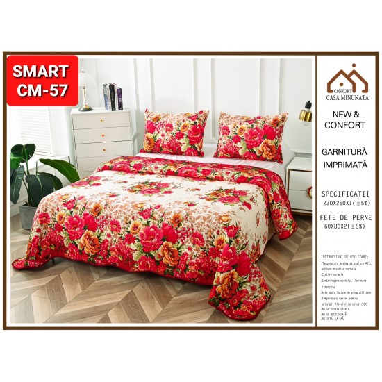 Cuvertura 3 piese Cuvertura cu 3 piese pentru pat dublu