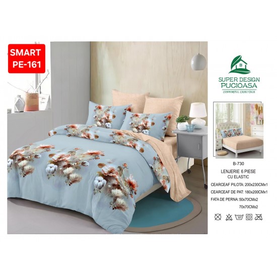 Lenjerii de pat cu Elastic Finet 6 piese Lenjerii Finet cu Elastic Oferta 1+1