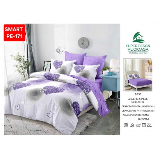 Lenjerii de pat cu Elastic Finet 6 piese Lenjerii Finet cu Elastic Oferta 1+1