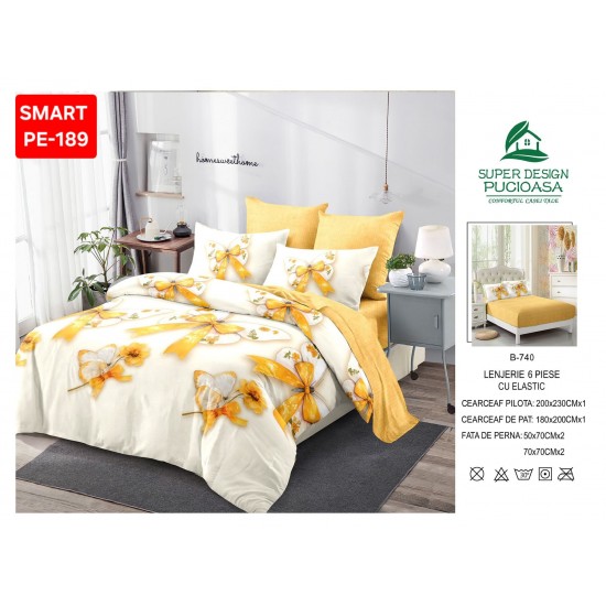 Lenjerii de pat cu Elastic Finet 6 piese Lenjerii Finet cu Elastic Oferta 1+1