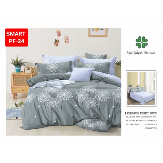 Lenjerii de pat Finet 6 Piese Lenjerii Finet cu cearceaf normal Oferta 1+1