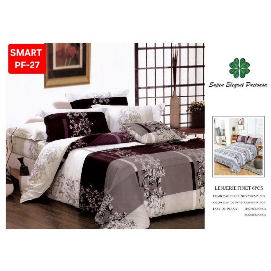 Lenjerii de pat Finet 6 Piese Lenjerii Finet cu cearceaf normal Oferta 1+1