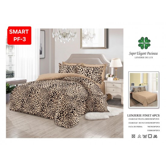 Lenjerii de pat Finet 6 Piese Lenjerii Finet cu cearceaf normal Oferta 1+1