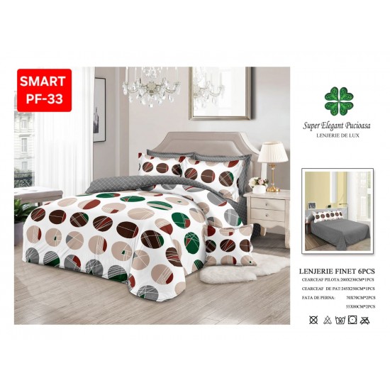 Lenjerii de pat Finet 6 Piese Lenjerii Finet cu cearceaf normal Oferta 1+1