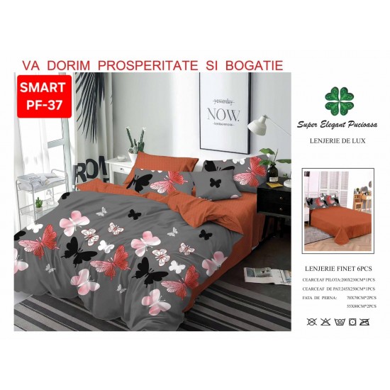 Lenjerii de pat Finet 6 Piese Lenjerii Finet cu cearceaf normal Oferta 1+1