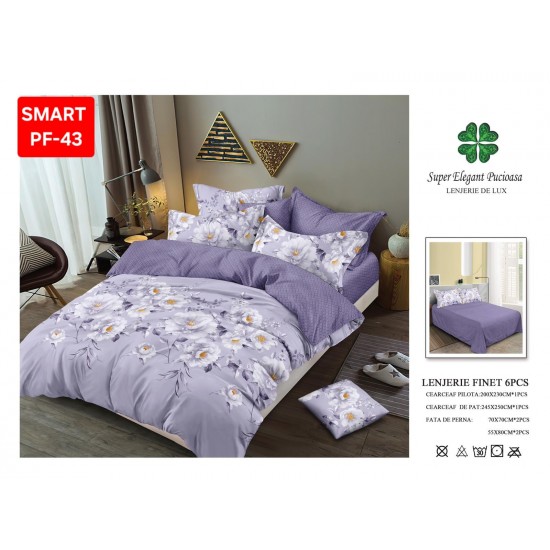 Lenjerii de pat Finet 6 Piese Lenjerii Finet cu cearceaf normal Oferta 1+1
