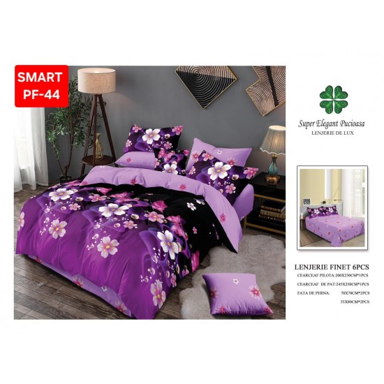 Lenjerii de pat Finet 6 Piese Lenjerii Finet cu cearceaf normal Oferta 1+1