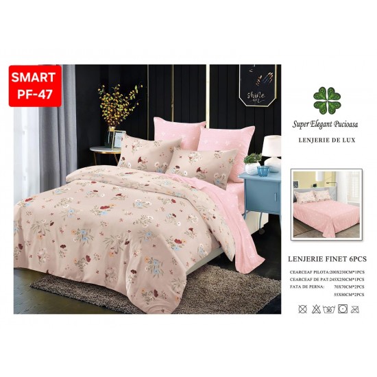Lenjerii de pat Finet 6 Piese Lenjerii Finet cu cearceaf normal Oferta 1+1