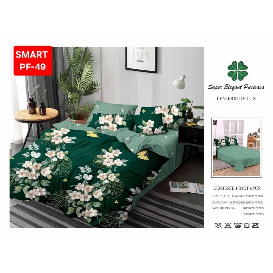 Lenjerii de pat Finet 6 Piese Lenjerii Finet cu cearceaf normal Oferta 1+1