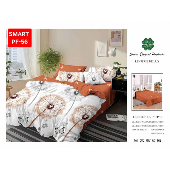 Lenjerii de pat Finet 6 Piese Lenjerii Finet cu cearceaf normal Oferta 1+1