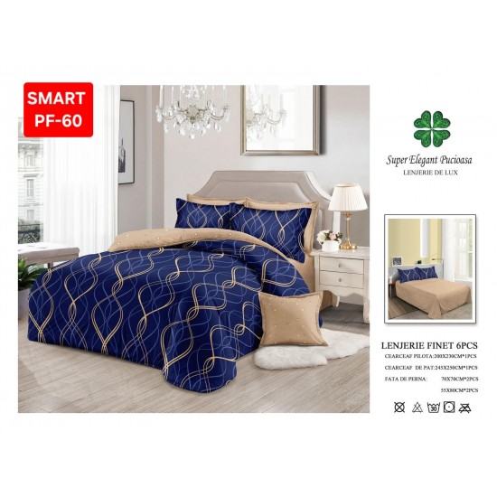 Lenjerii de pat Finet 6 Piese Lenjerii Finet cu cearceaf normal Oferta 1+1