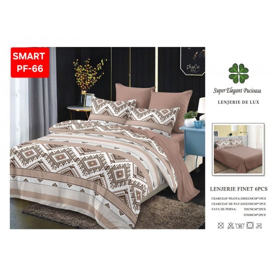 Lenjerii de pat Finet 6 Piese Lenjerii Finet cu cearceaf normal Oferta 1+1