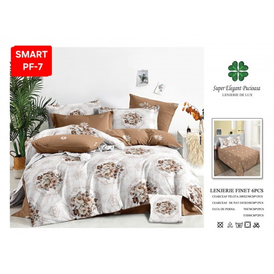 Lenjerii de pat Finet 6 Piese Lenjerii Finet cu cearceaf normal Oferta 1+1