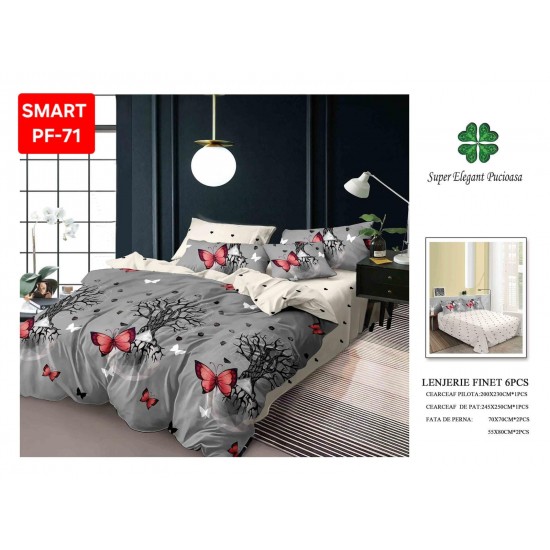 Lenjerii de pat Finet 6 Piese Lenjerii Finet cu cearceaf normal Oferta 1+1