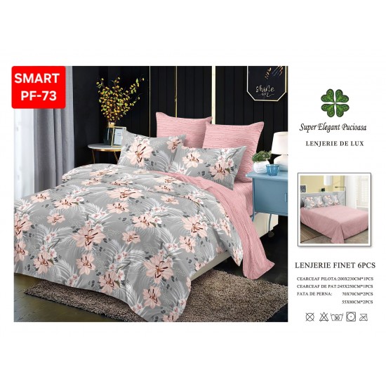 Lenjerii de pat Finet 6 Piese Lenjerii Finet cu cearceaf normal Oferta 1+1