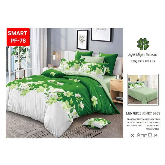 Lenjerii de pat Finet 6 Piese Lenjerii Finet cu cearceaf normal Oferta 1+1