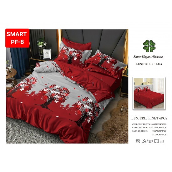 Lenjerii de pat Finet 6 Piese Lenjerii Finet cu cearceaf normal Oferta 1+1