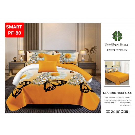 Lenjerii de pat Finet 6 Piese Lenjerii Finet cu cearceaf normal Oferta 1+1