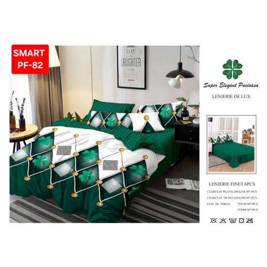 Lenjerii de pat Finet 6 Piese Lenjerii Finet cu cearceaf normal Oferta 1+1