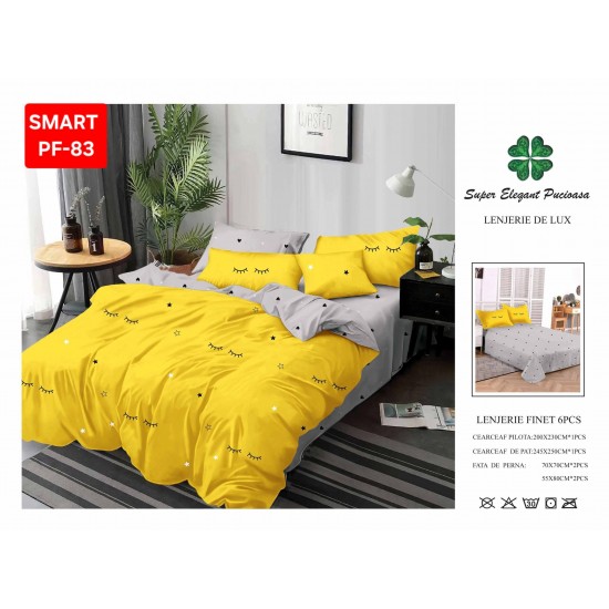 Lenjerii de pat Finet 6 Piese Lenjerii Finet cu cearceaf normal Oferta 1+1