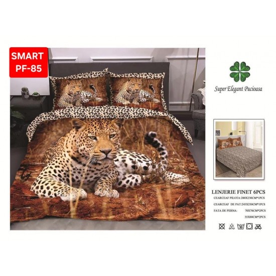 Lenjerii de pat Finet 6 Piese Lenjerii Finet cu cearceaf normal Oferta 1+1