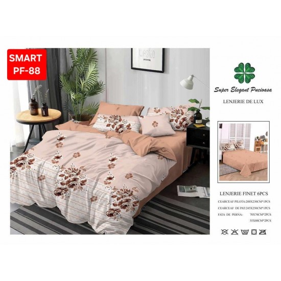 Lenjerii de pat Finet 6 Piese Lenjerii Finet cu cearceaf normal Oferta 1+1