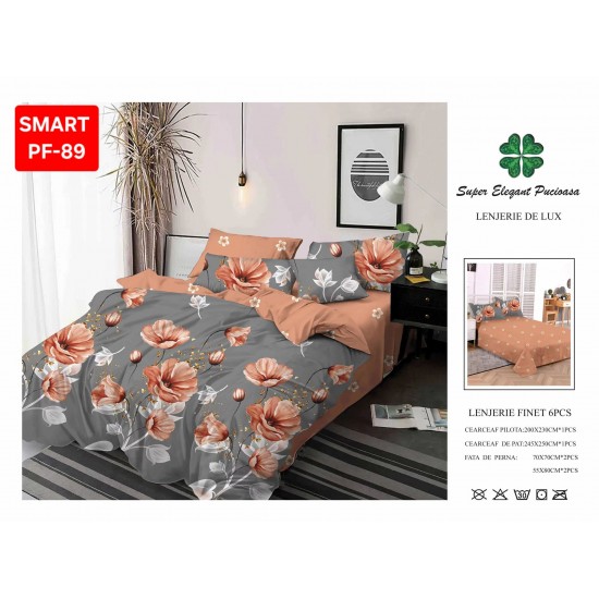 Lenjerii de pat Finet 6 Piese Lenjerii Finet cu cearceaf normal Oferta 1+1