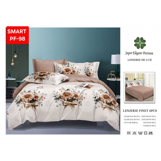 Lenjerii de pat Finet 6 Piese Lenjerii Finet cu cearceaf normal Oferta 1+1