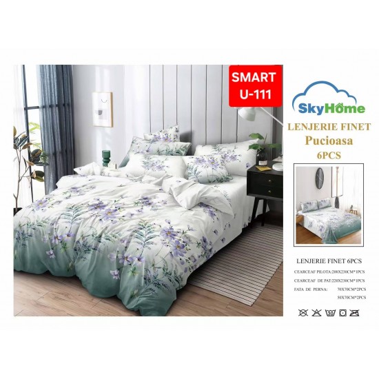 Lenjerii de pat Finet 6 Piese Lenjerii Finet cu cearceaf normal Oferta 1+1
