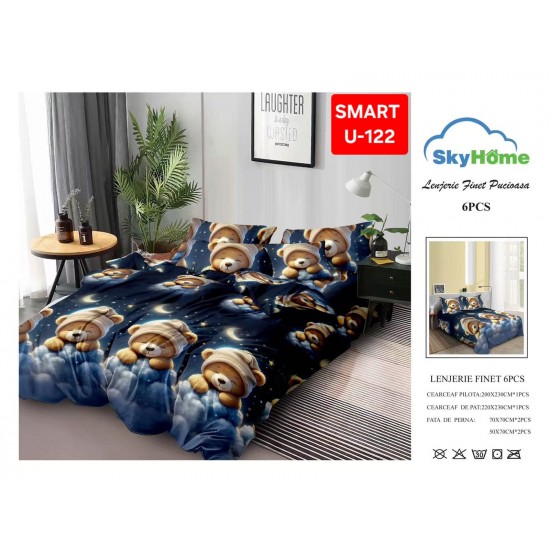 Lenjerii de pat Finet 6 Piese Lenjerii Finet cu cearceaf normal Oferta 1+1