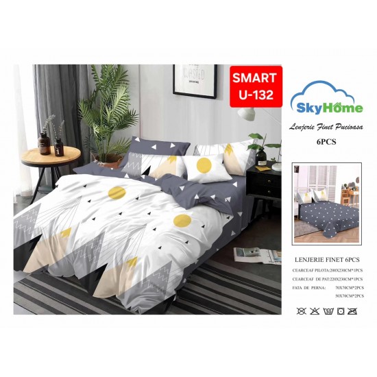 Lenjerii de pat Finet 6 Piese Lenjerii Finet cu cearceaf normal Oferta 1+1