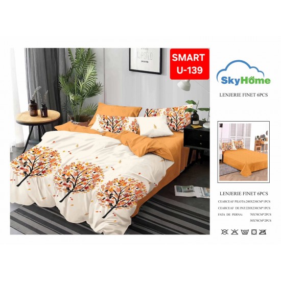 Lenjerii de pat Finet 6 Piese Lenjerii Finet cu cearceaf normal Oferta 1+1