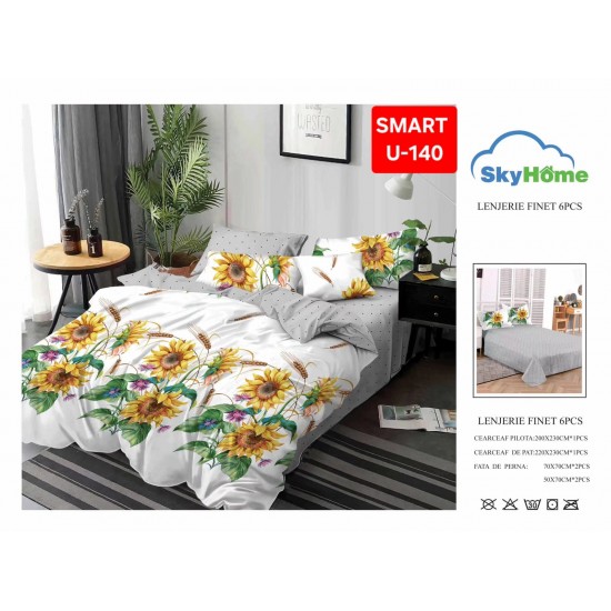 Lenjerii de pat Finet 6 Piese Lenjerii Finet cu cearceaf normal Oferta 1+1