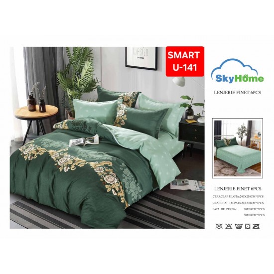 Lenjerii de pat Finet 6 Piese Lenjerii Finet cu cearceaf normal Oferta 1+1