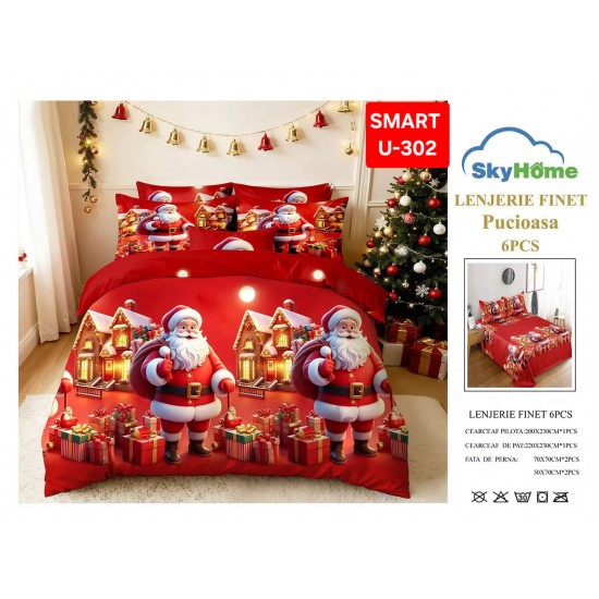 Lenjerii de pat Finet 6 Piese Lenjerii Finet cu cearceaf normal Oferta 1+1