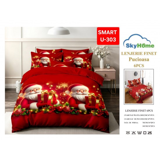 Lenjerii de pat Finet 6 Piese Lenjerii Finet cu cearceaf normal Oferta 1+1