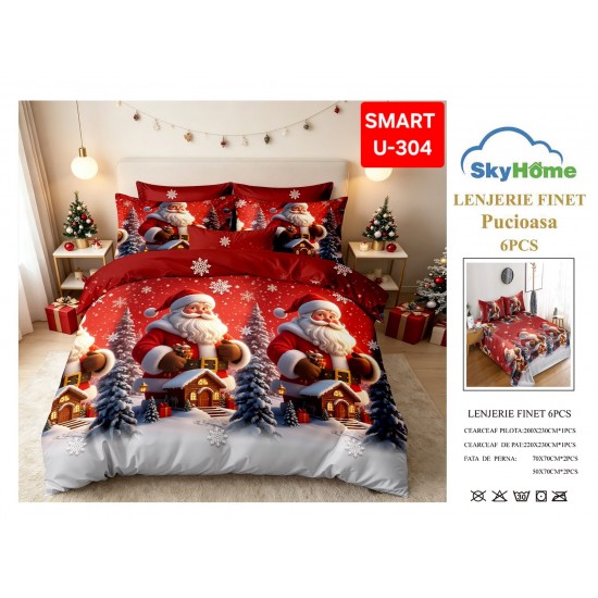 Lenjerii de pat Finet 6 Piese Lenjerii Finet cu cearceaf normal Oferta 1+1