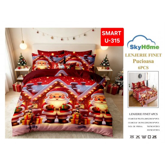 Lenjerii de pat Finet 6 Piese Lenjerii Finet cu cearceaf normal Oferta 1+1