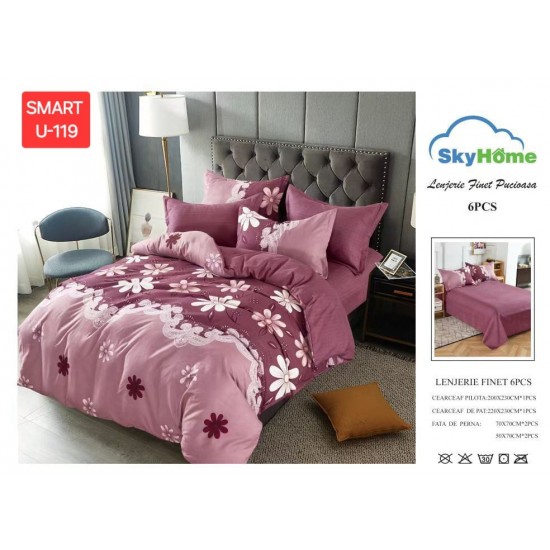 Lenjerii de pat Finet 6 Piese Lenjerii 2 persoane Finet 6 piese