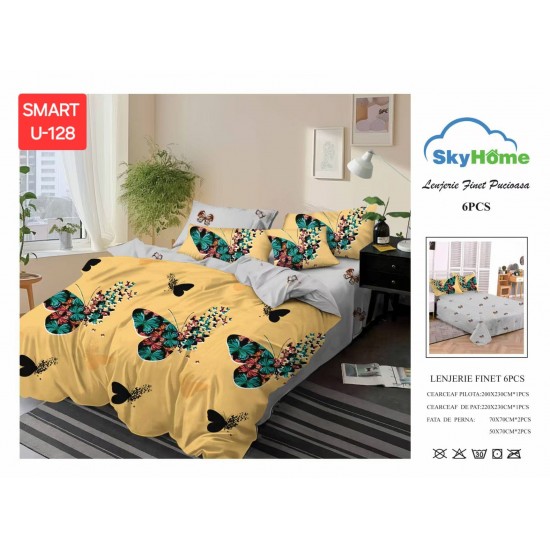 Lenjerii de pat Finet 6 Piese Lenjerii 2 persoane Finet 6 piese