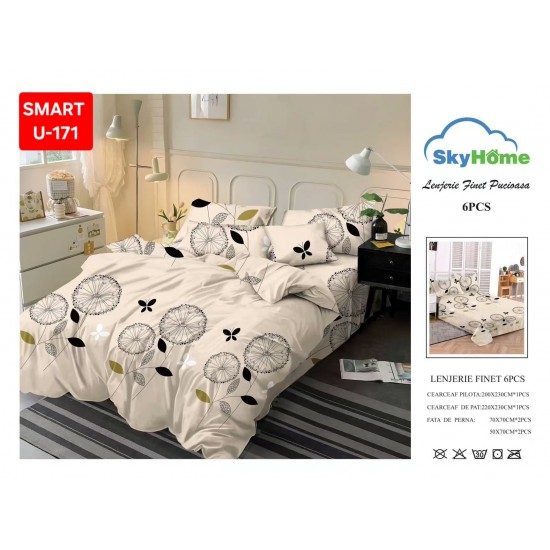 Lenjerii de pat Finet 6 Piese Lenjerii 2 persoane Finet 6 piese