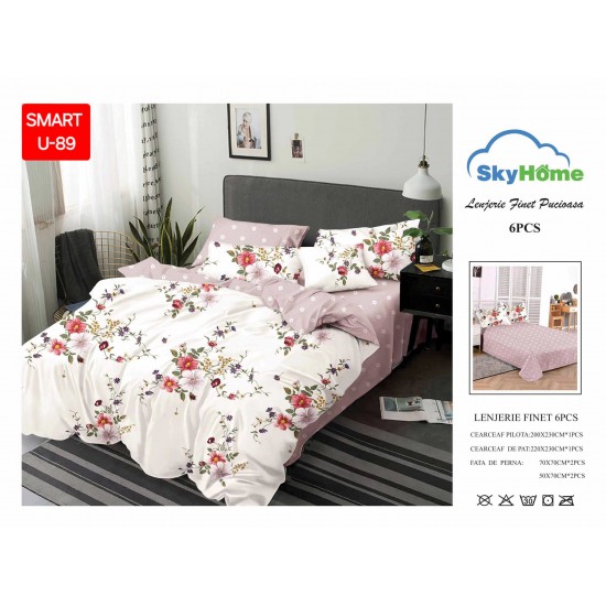Lenjerii de pat Finet 6 Piese Lenjerii 2 persoane Finet 6 piese