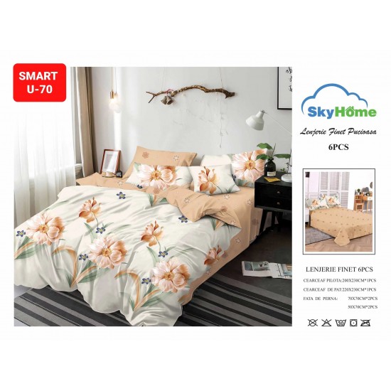 Lenjerii de pat Finet 6 Piese Lenjerii 2 persoane Finet 6 piese