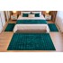 Set Covor cu Puil Model Bubble Verde Smarald 1x 140x200 cm + 2 traverse 60x100 cm 