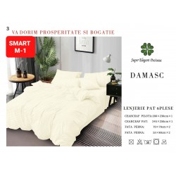Lenjerie de pat tip hotel din BUMBAC 100% DAMASC , 6 piese Lenjerie de pat tip hotel din BUMBAC 100% DAMASC , 6 piese