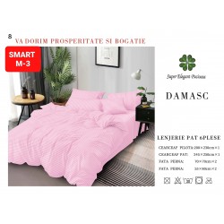 Lenjerie de pat tip hotel din BUMBAC 100% DAMASC , 6 piese Lenjerie de pat tip hotel din BUMBAC 100% DAMASC , 6 piese